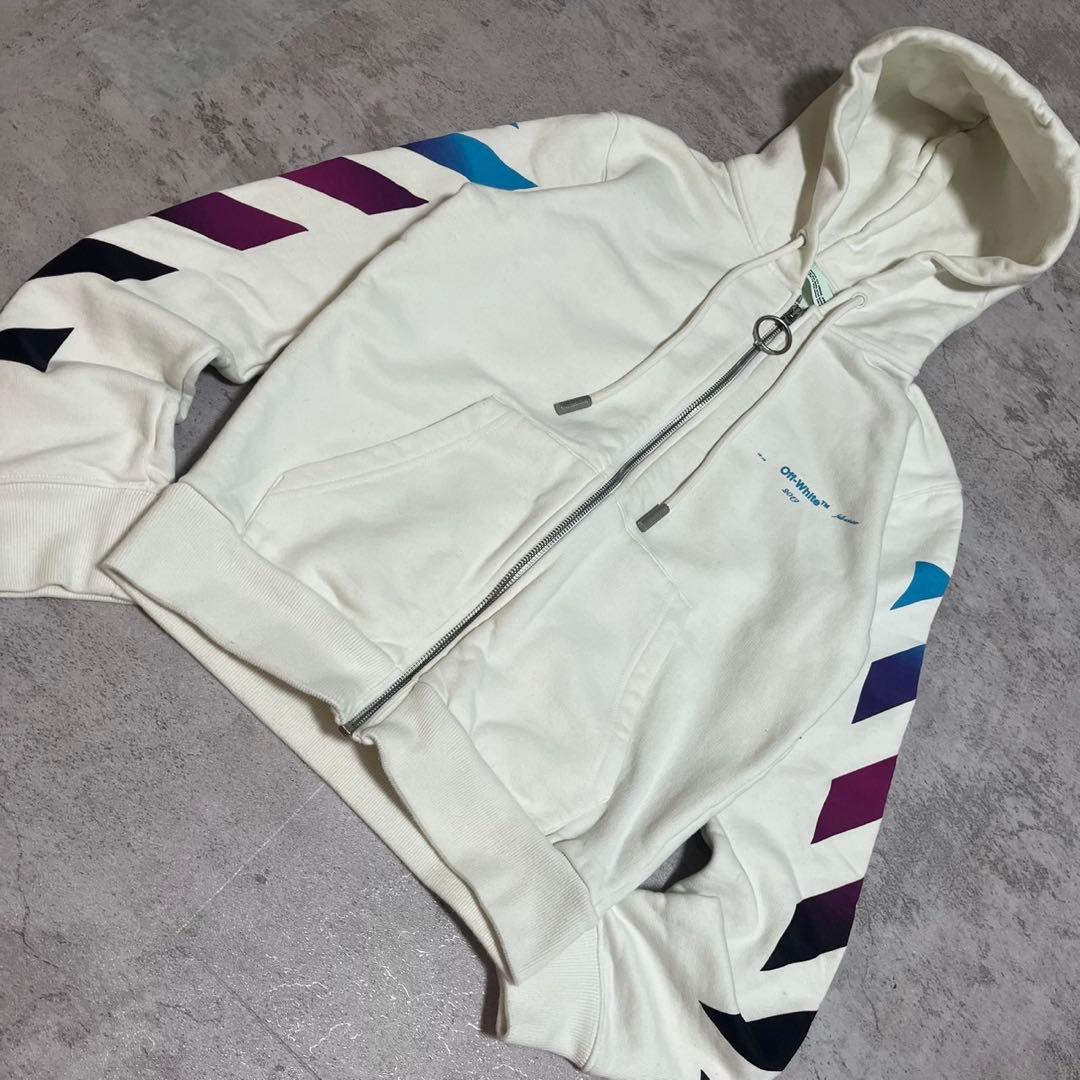 Off-White オフホワイト ジップアップ グラデーション XXS パーカー