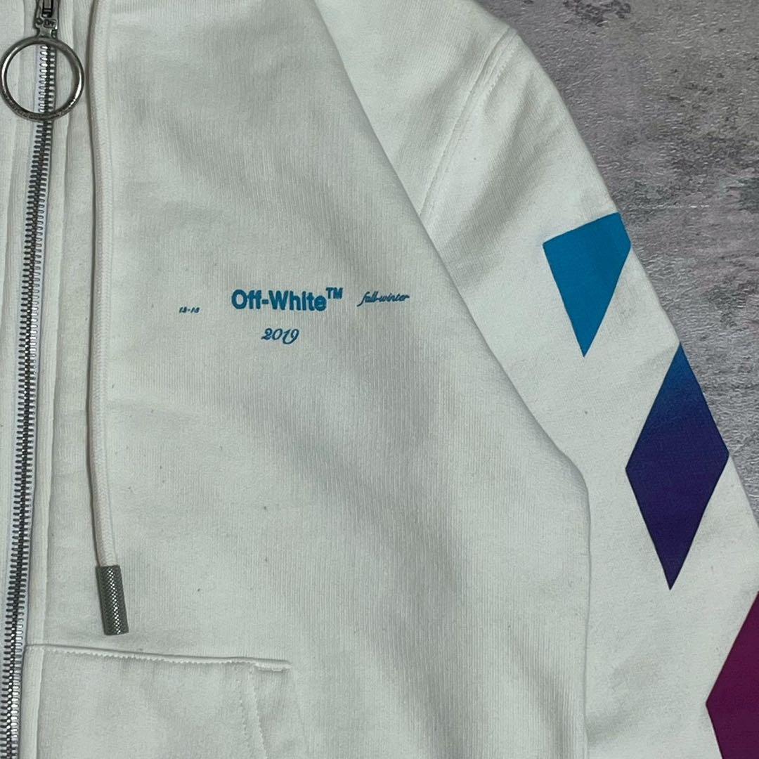 Off-White オフホワイト ジップアップ グラデーション XXS パーカー