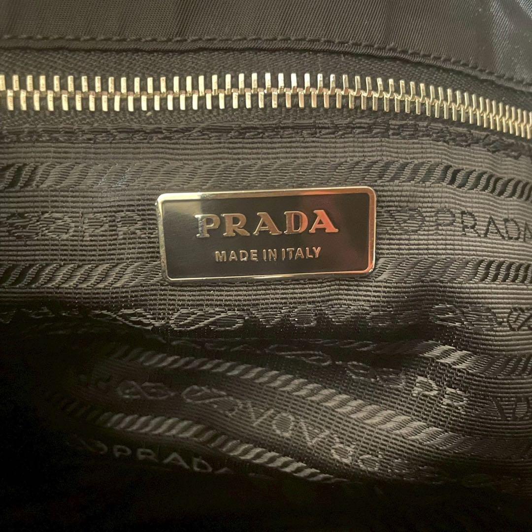 【超希少デザイン】PRADAトートバッグ エナメルショルダー ナイロンブラック☆