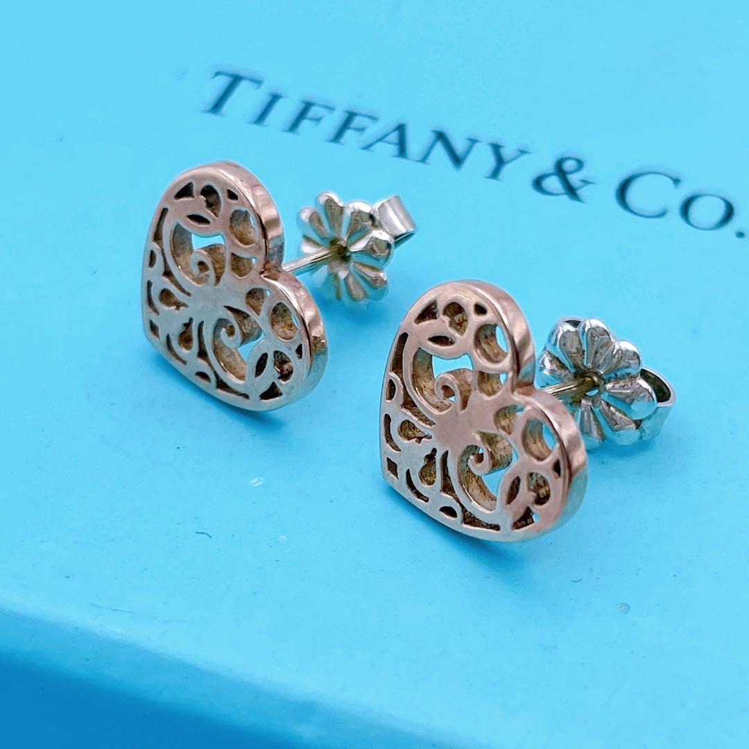Tiffany & Co. 廃盤　ピアス　エンチャント　ハート　ルベド　メタル