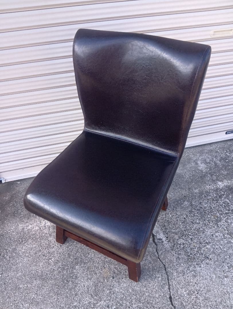 ヴィンテージ MORISHIGE PUレザー アンティーク回転チェア②