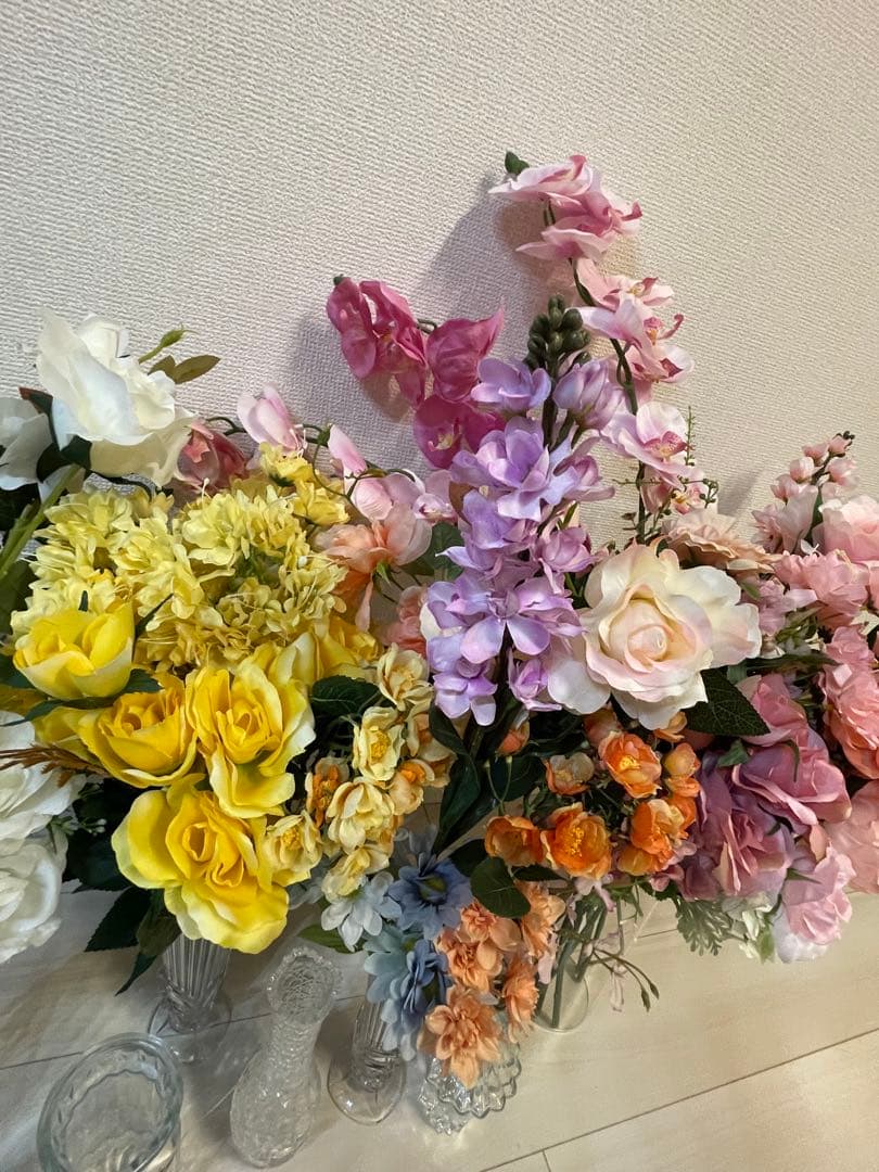 造花、フラワーベースセット
