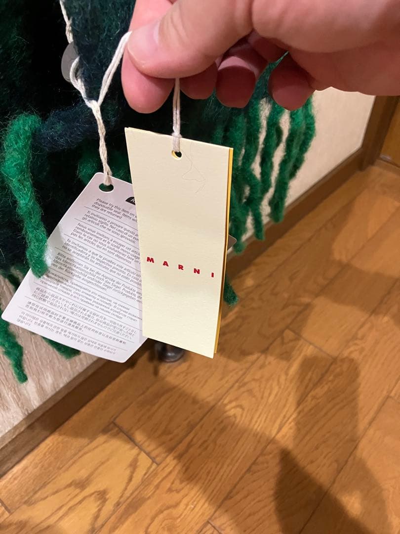 MARNI 緑色 大判マフラー 2022