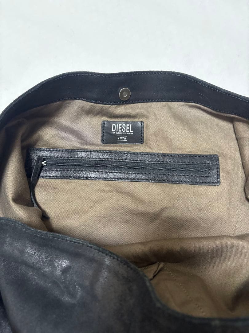 DIESEL 黒 レザー トートバッグ　牛革　本革