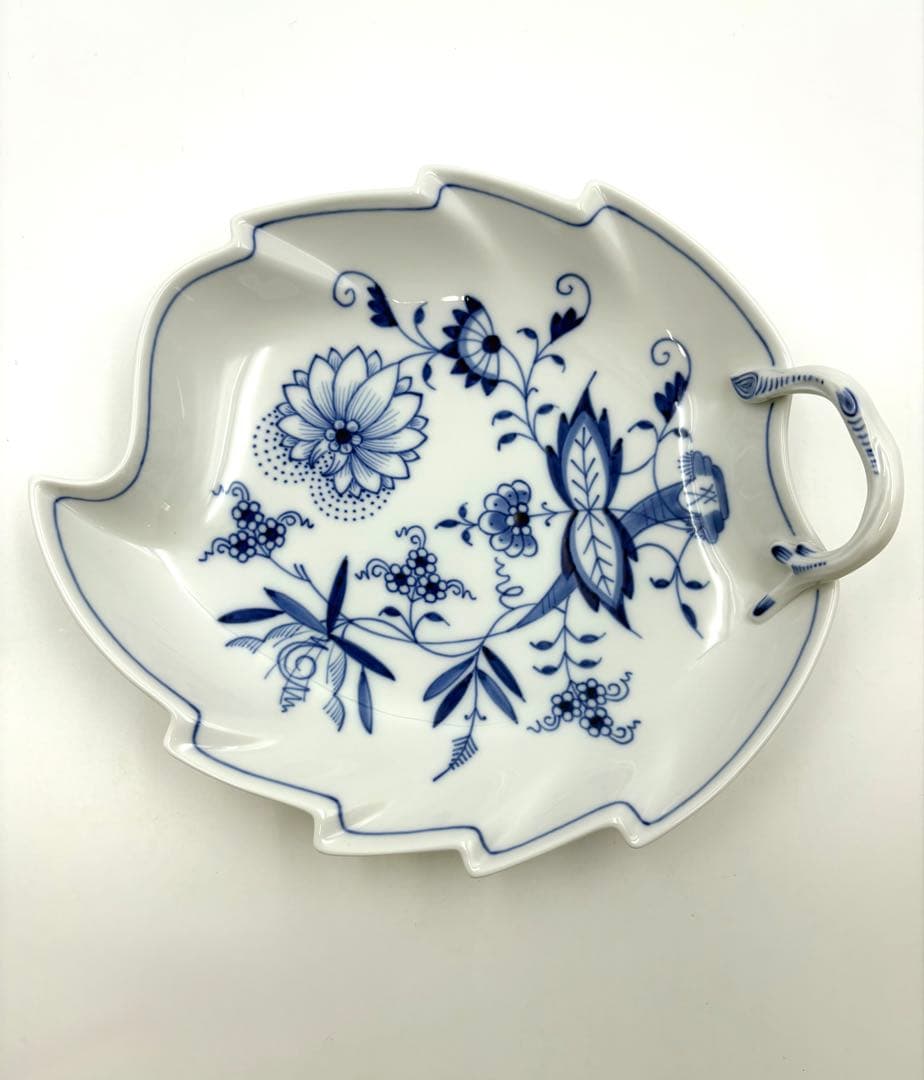 未使用保管品　MEISSEN マイセン　ブルーオニオン　20cmリーフディッシュ