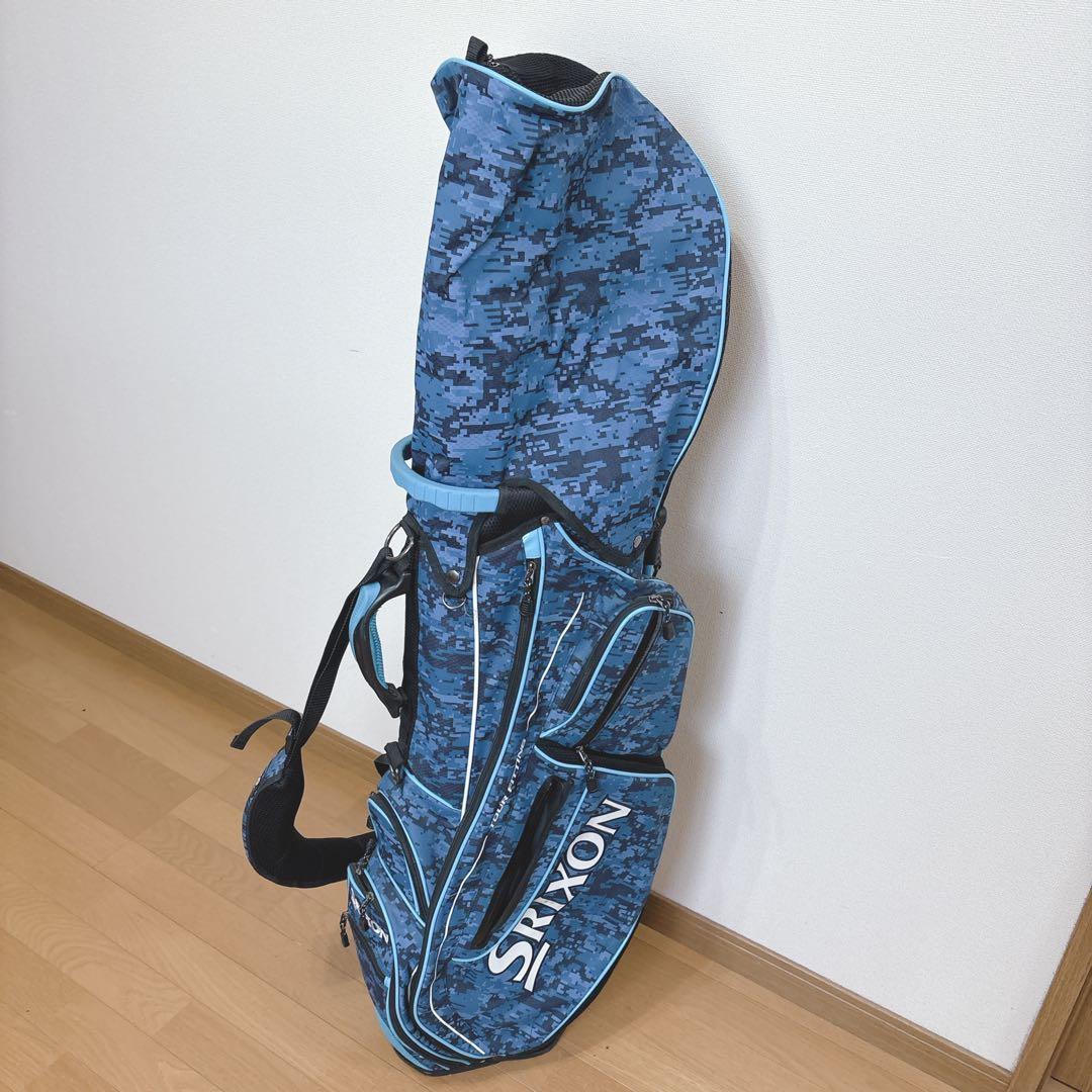 K433 SRIXON ブルー迷彩柄 スタンドキャディバッグ