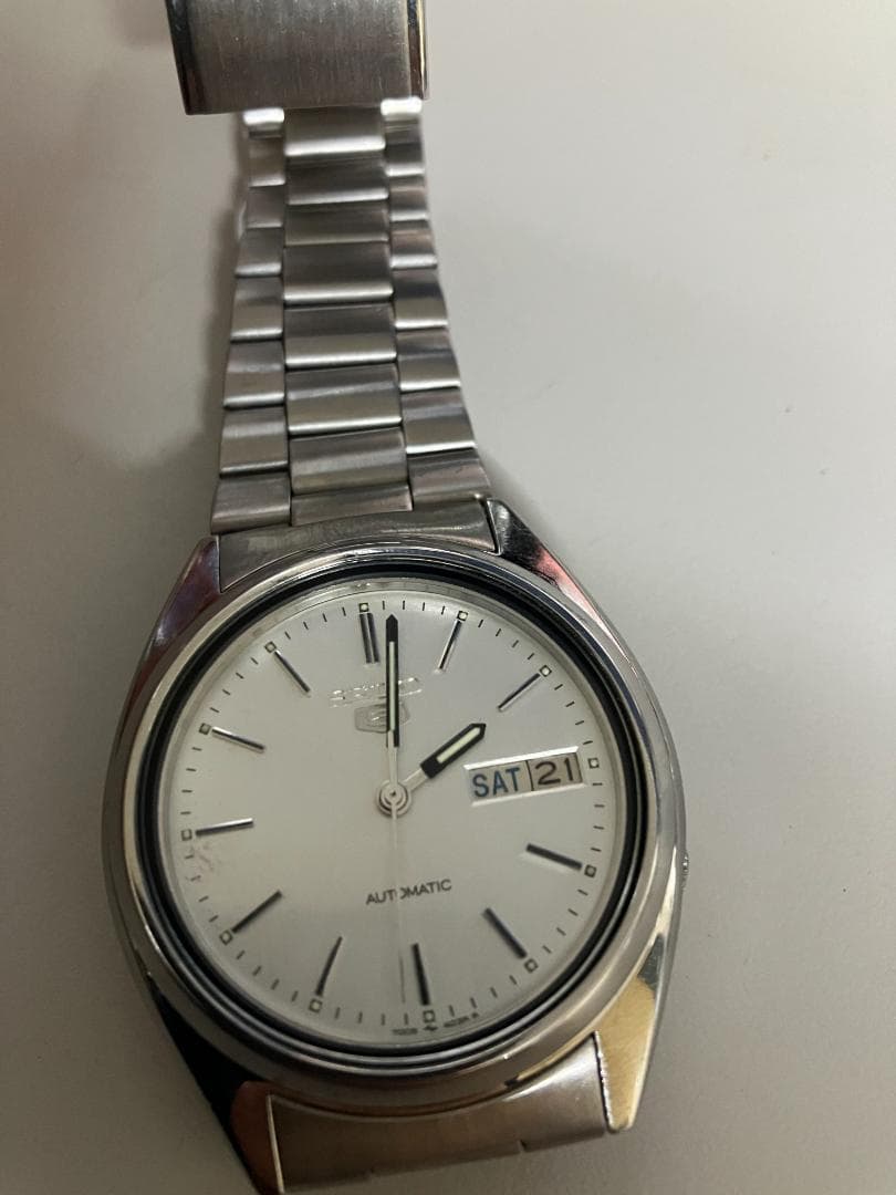 SEIKO 5 セイコー 自動巻き シルバー 時計　7009-3040
