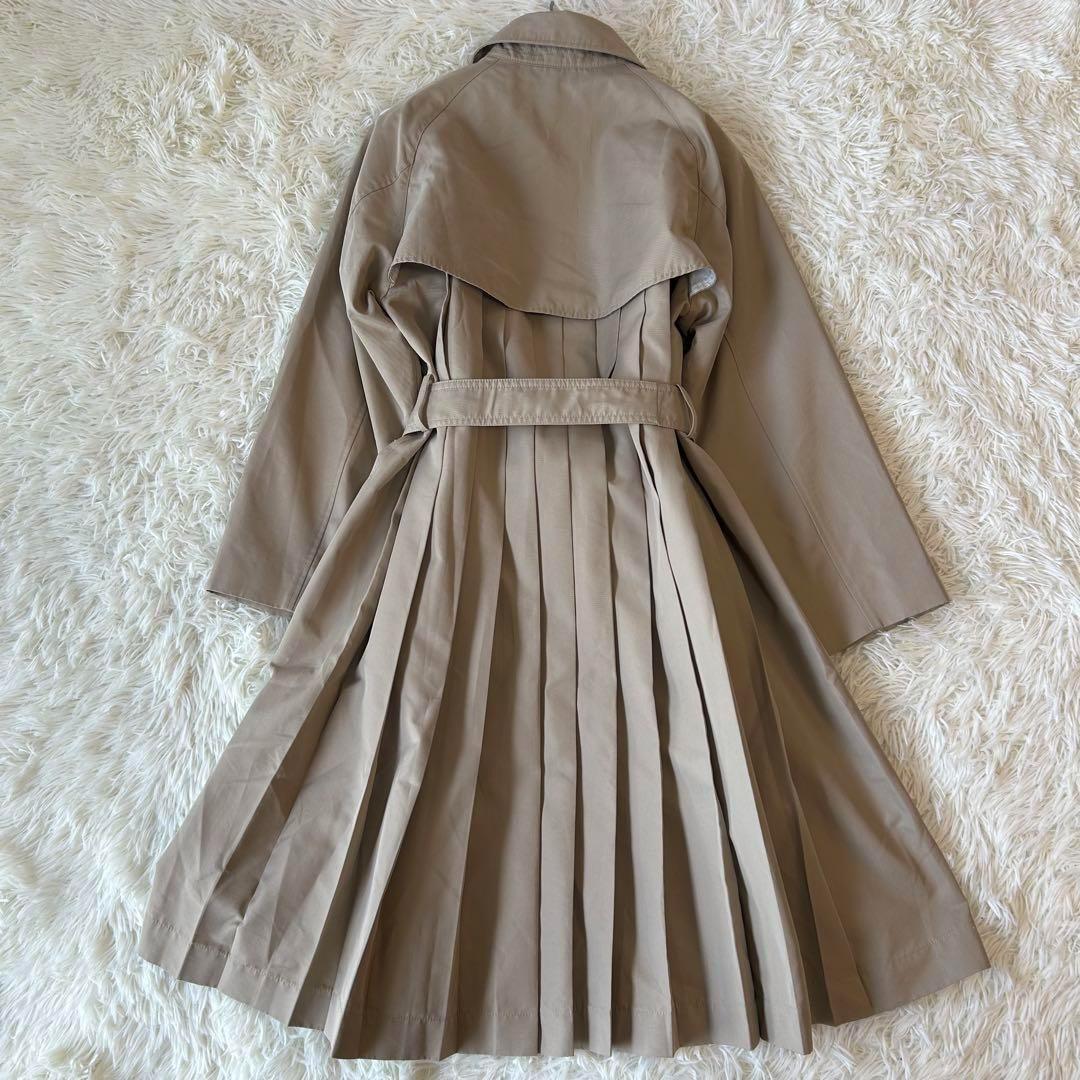 極美品　WEEKEND Maxmara ロゴプリーツステンカラーコート ベルト