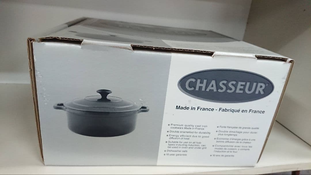 CHASSEUR ピンク キャセロール　ホーロー鍋 中型