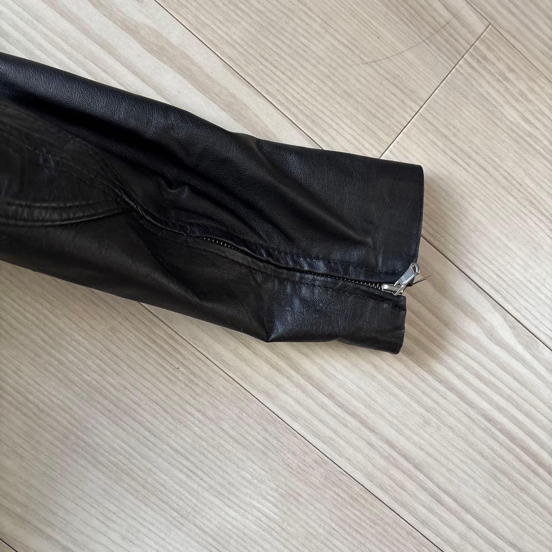 【極美品】本場イタリア製 フィレンツェ購入 ラムレザー シングルライダース 50