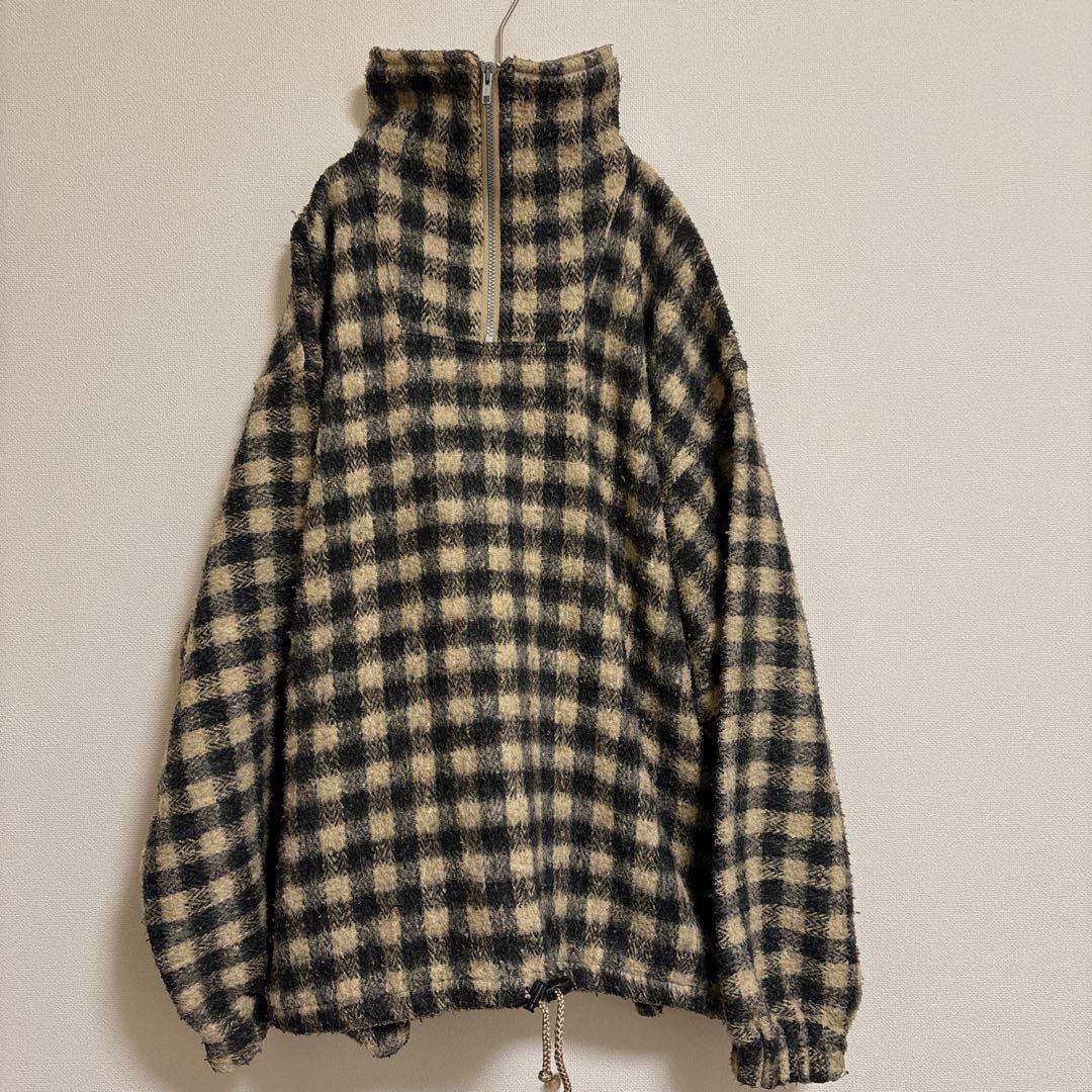 EARTH RAGZ チェック ジャケット ハーフジップ　XL アメカジ