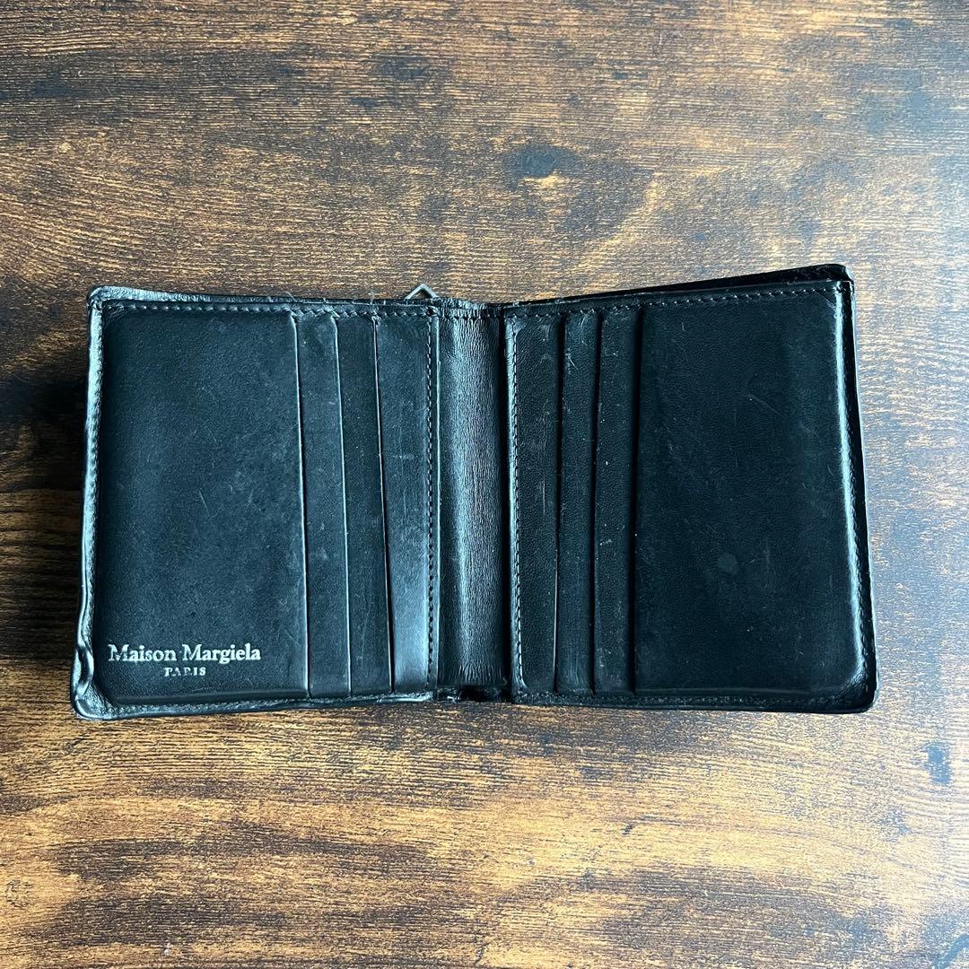 MAISON MARGIELA 二つ折り財布　ブラック　レザー