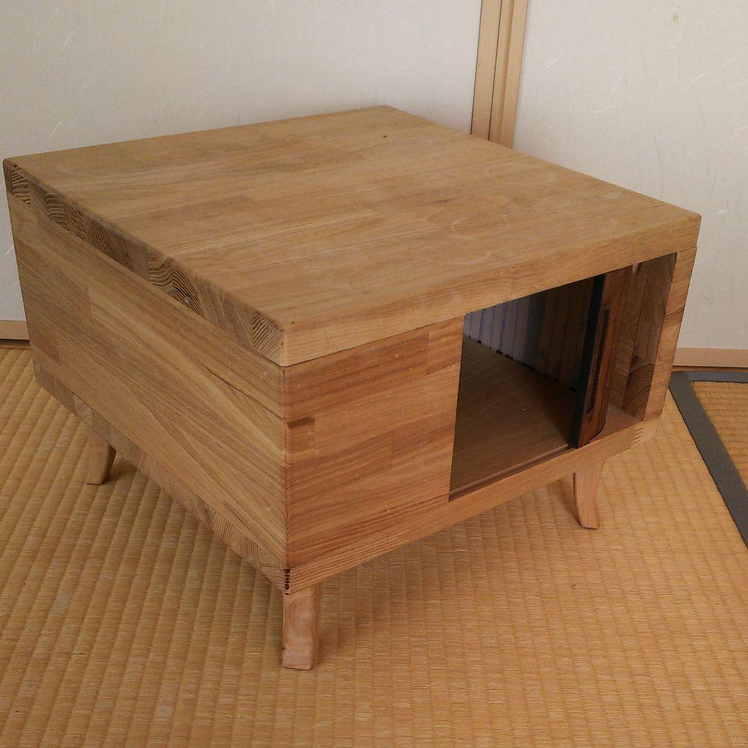 スライド扉収納ローテーブル