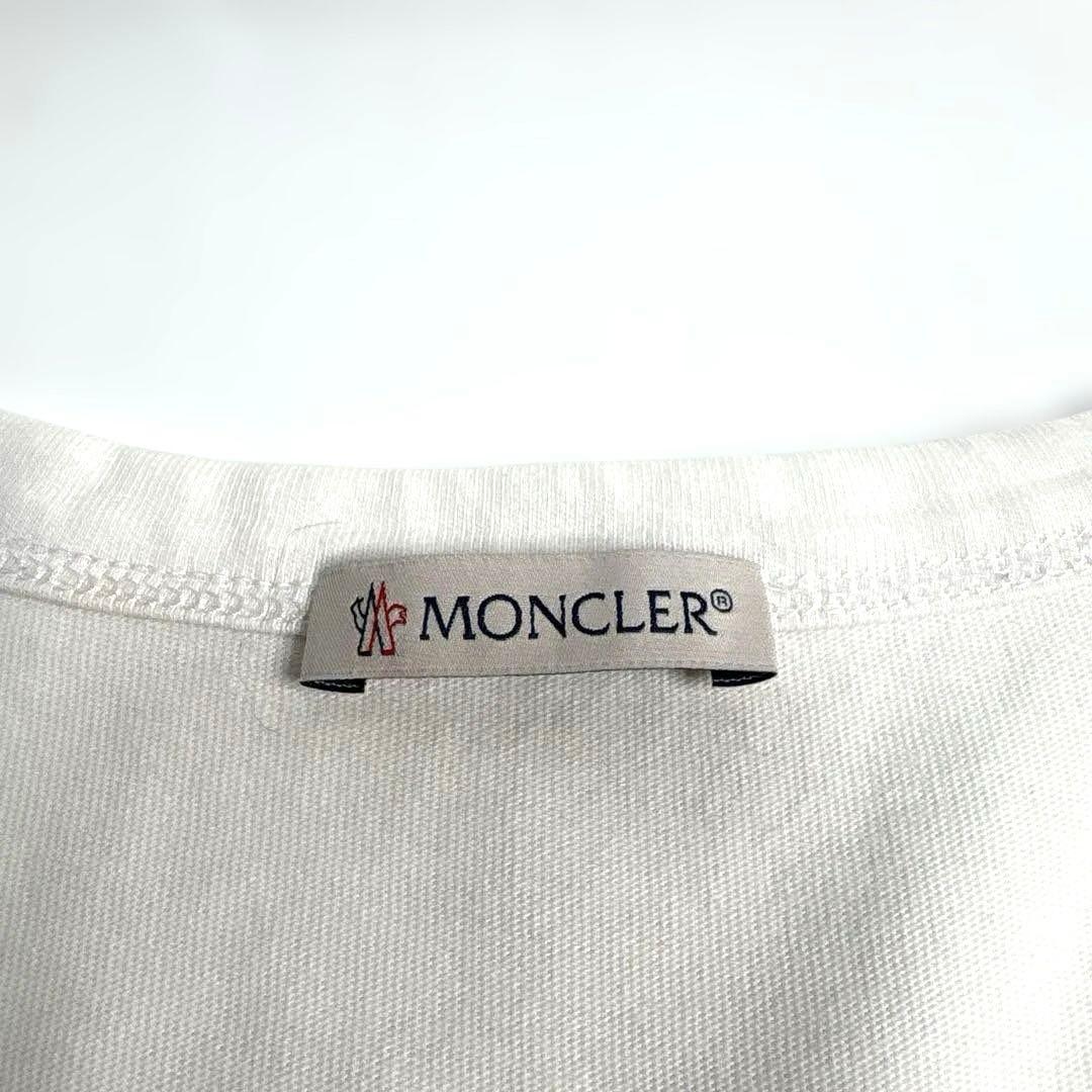 MONCLER モンクレール ロゴ クルーネック ロンT ホワイト XL