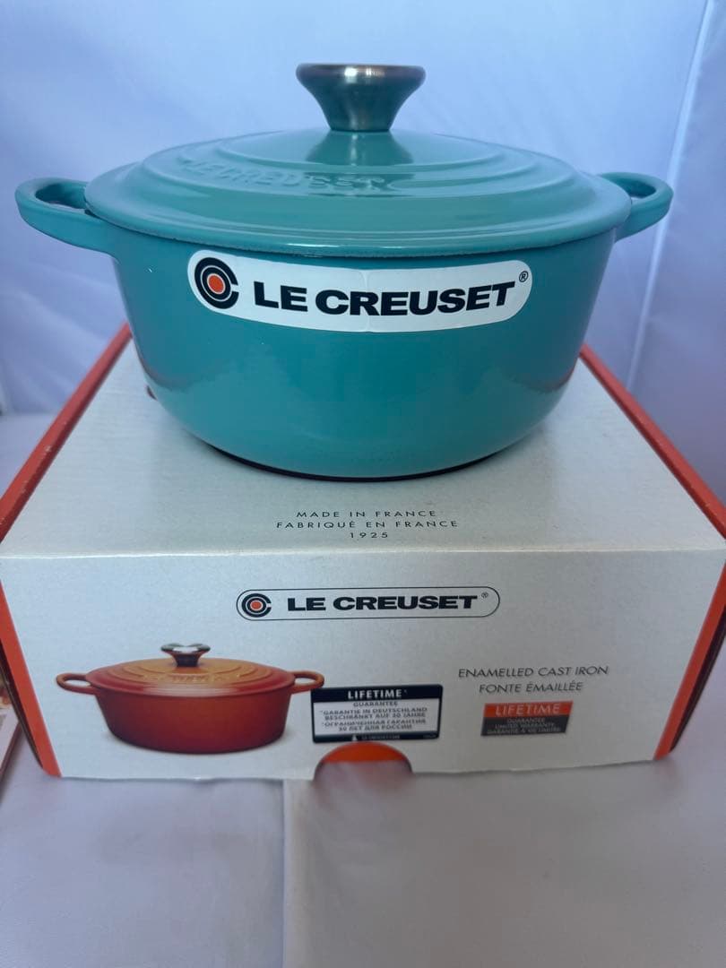 LE CREUSET ル・クルーゼ　ココットロンド　ターコイズ 20センチ
