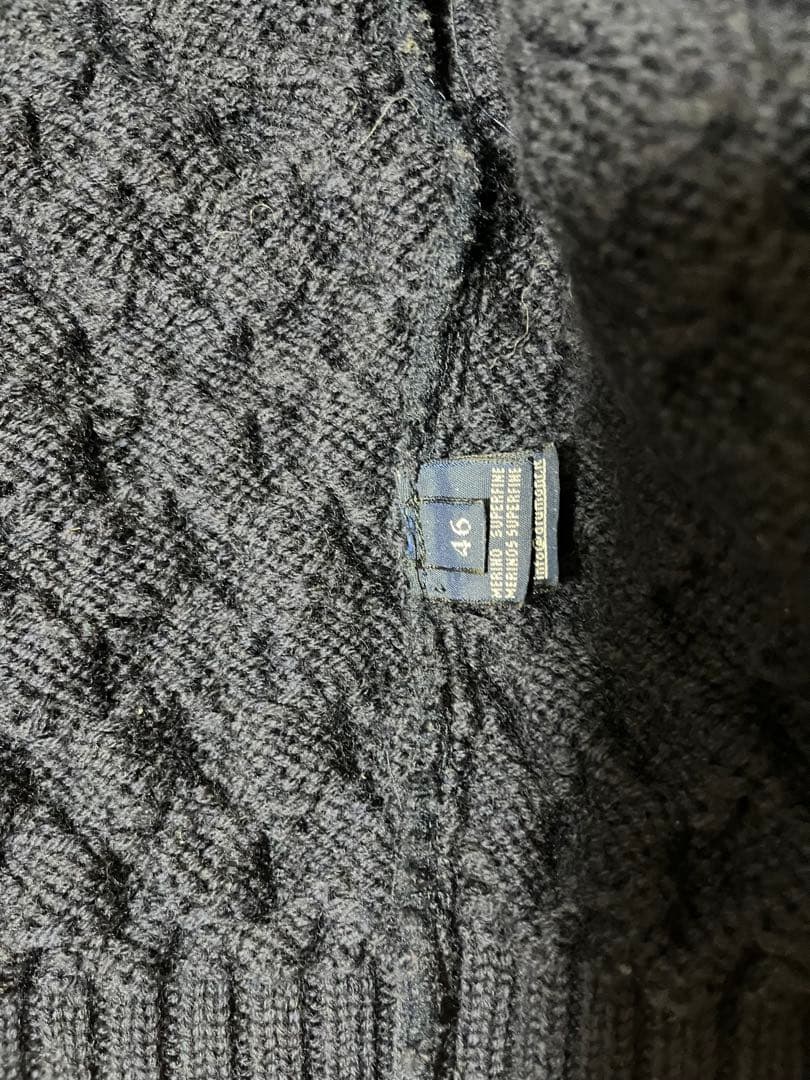 DRUMOHRショールカラー ケーブルカーディガン46