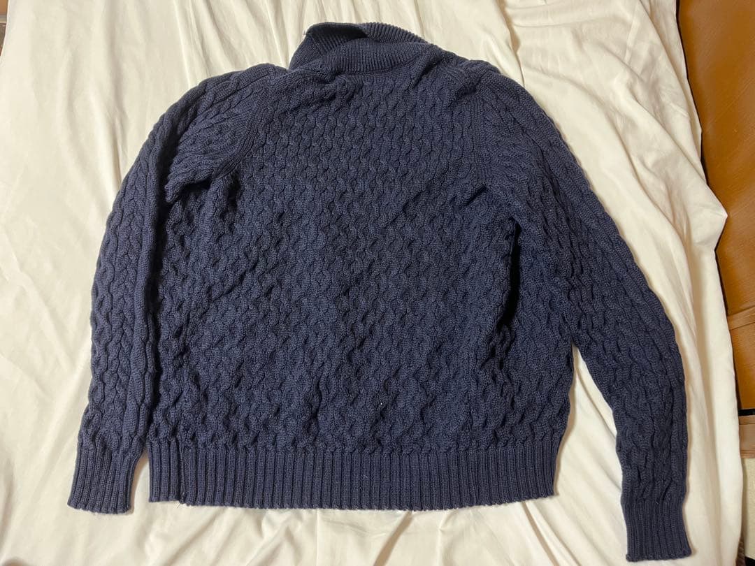 DRUMOHRショールカラー ケーブルカーディガン46