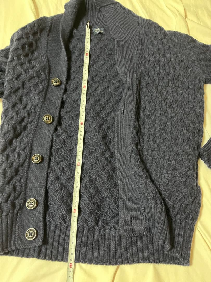 DRUMOHRショールカラー ケーブルカーディガン46