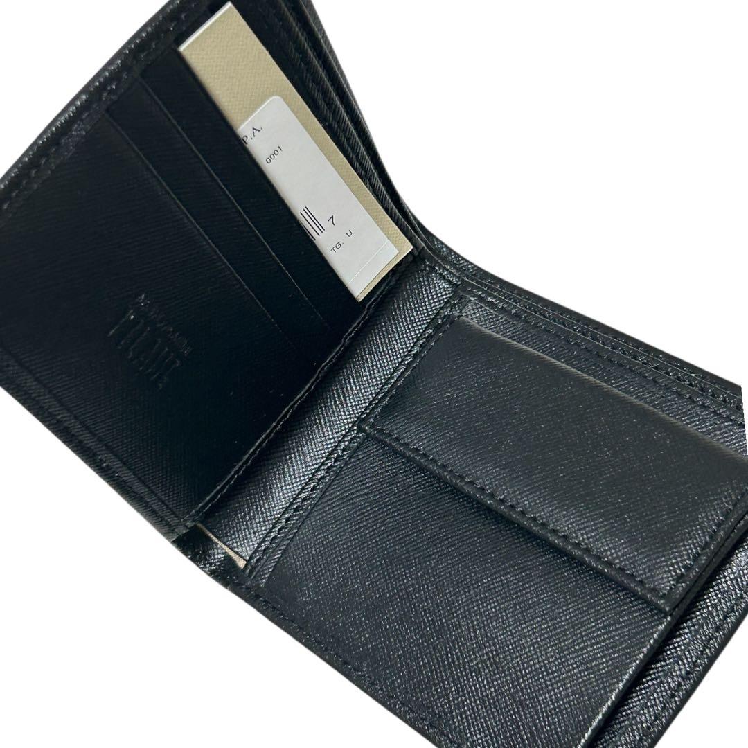 【新品未使用】プリマクラッセ　財布　メンズ　二つ折　黒　ブラック　プレゼント