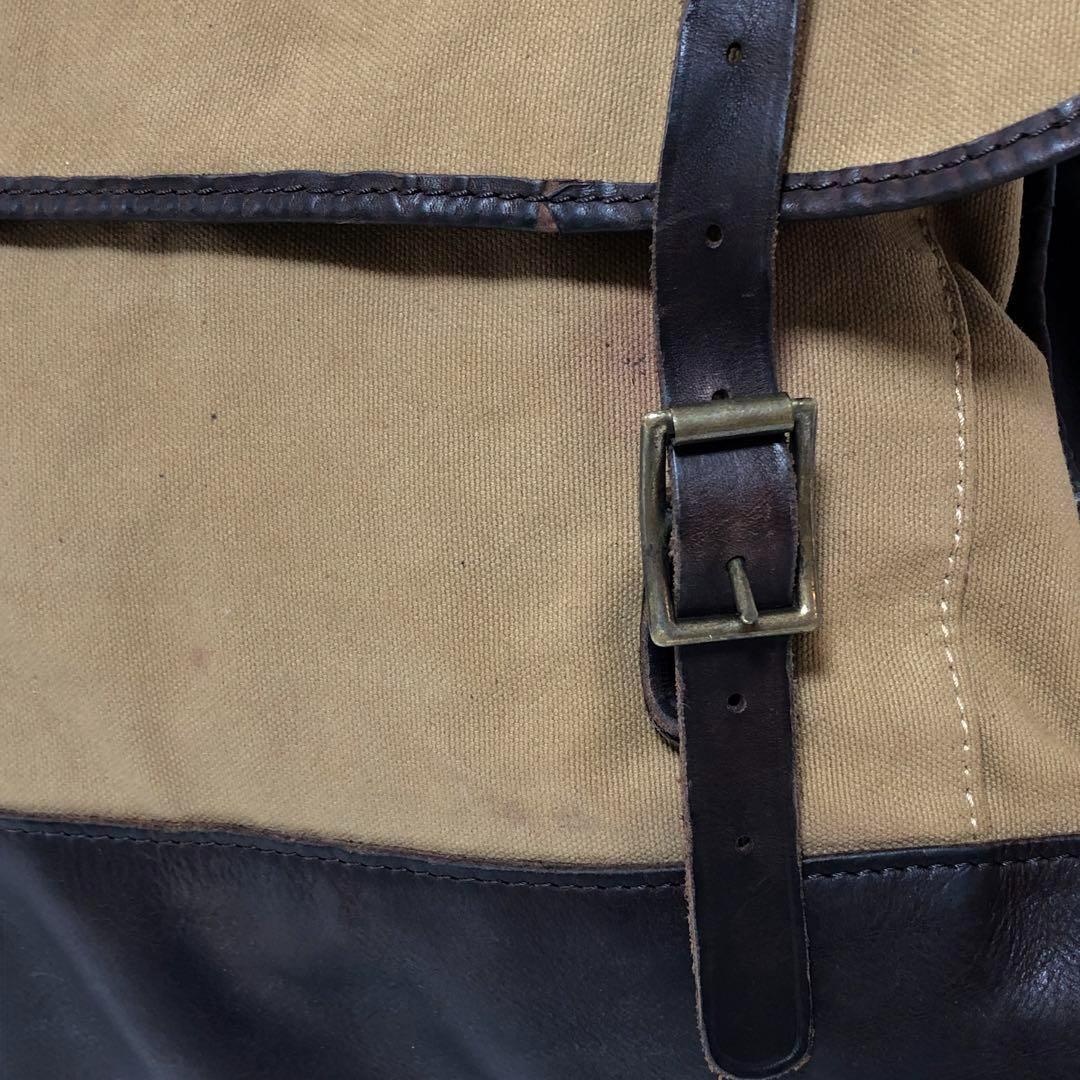 DOUBLE RL RRL メッセンジャーバッグ ダメージ加工 レザー