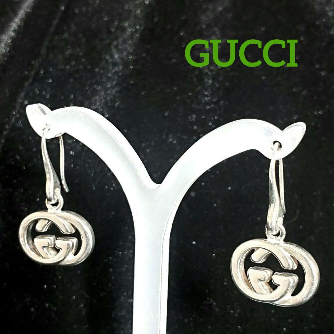 【美品☆洗浄済☆即日発送】GUCCI ピアスインターロッキングG フックa033