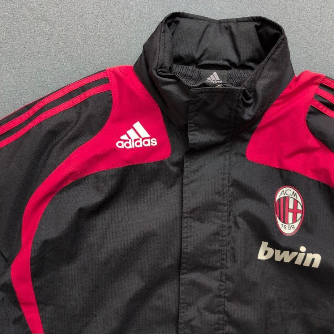 adidas ACミランジャージ O(XXL) ブラック レッド bwin ロゴ