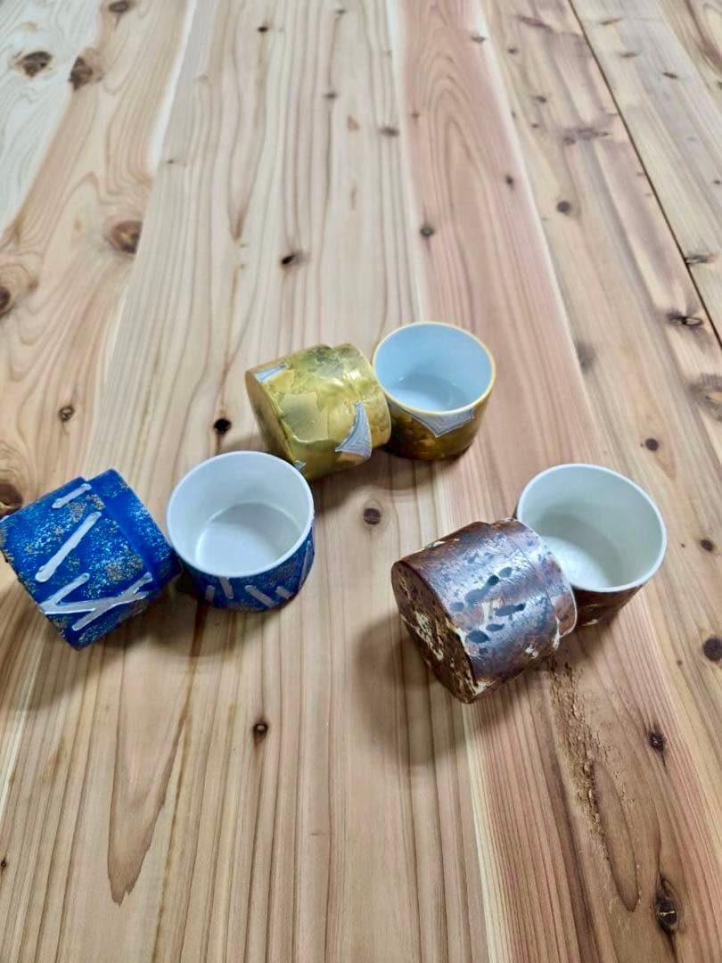 【有田焼】茶筒型蓋物　3点