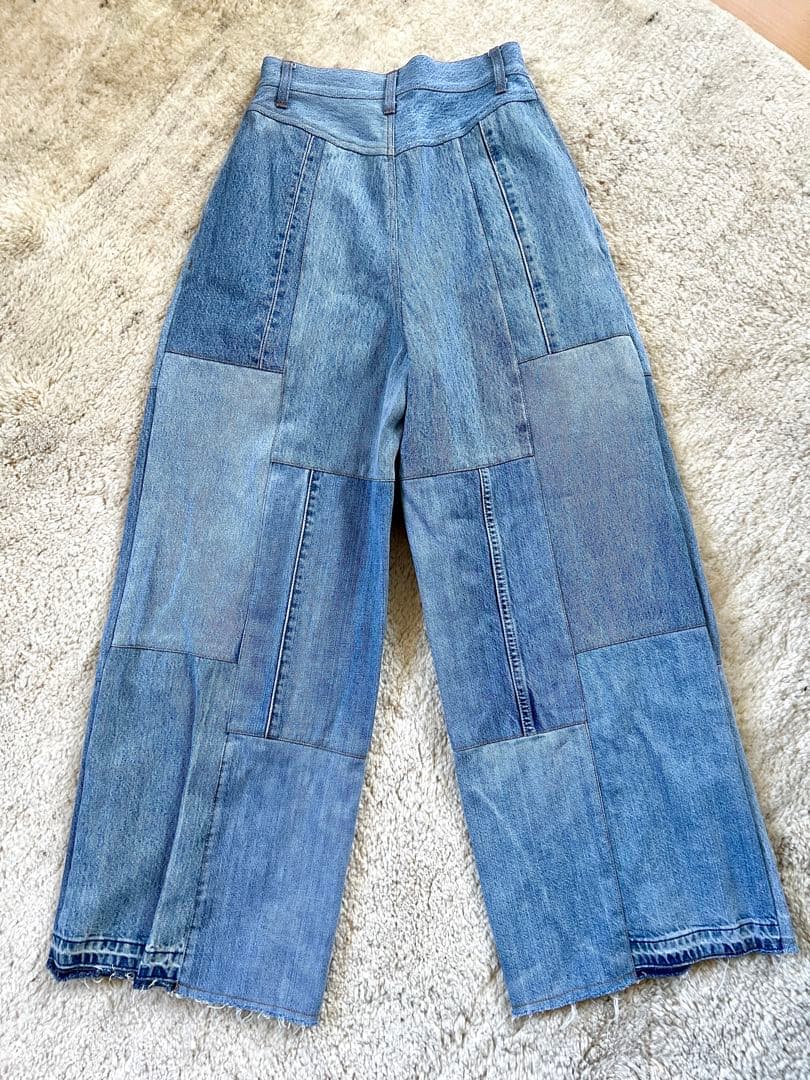 MALION パッチワークデニム ワイドレッグ