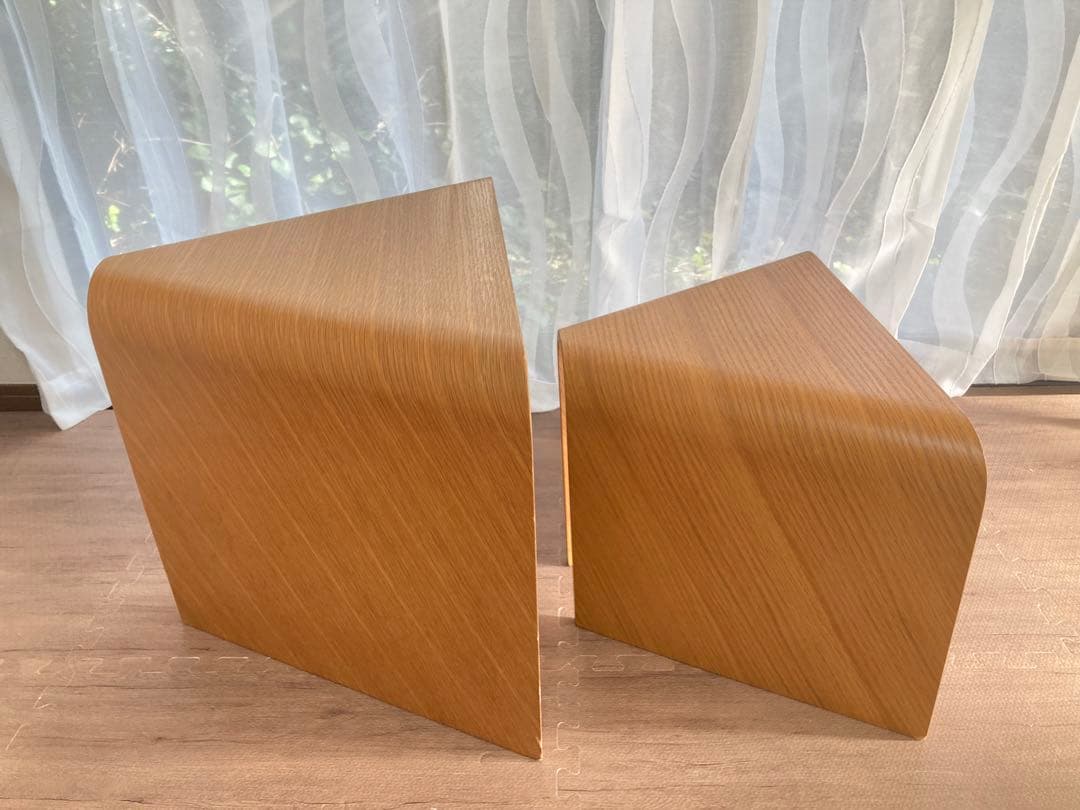 超超超激レア 廃盤 無印良品 重なるテーブルベンチ・成型合板・オーク材 MUJI