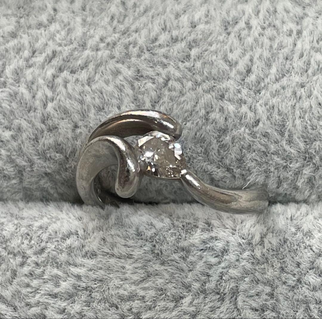 ◇Pt1000◇ダイヤ0.428ct◇プラチナリング◇刻印あり◇約12号◇