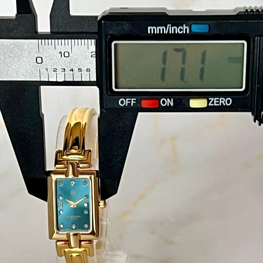 【稼働品】GIVENCHY レディース 腕時計 12Pダイヤ バングル クォーツ