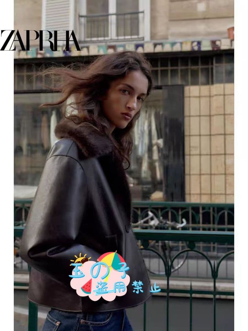 未使用ZARA リバーシブルダブルフェイスフェイクレザージャケットM
