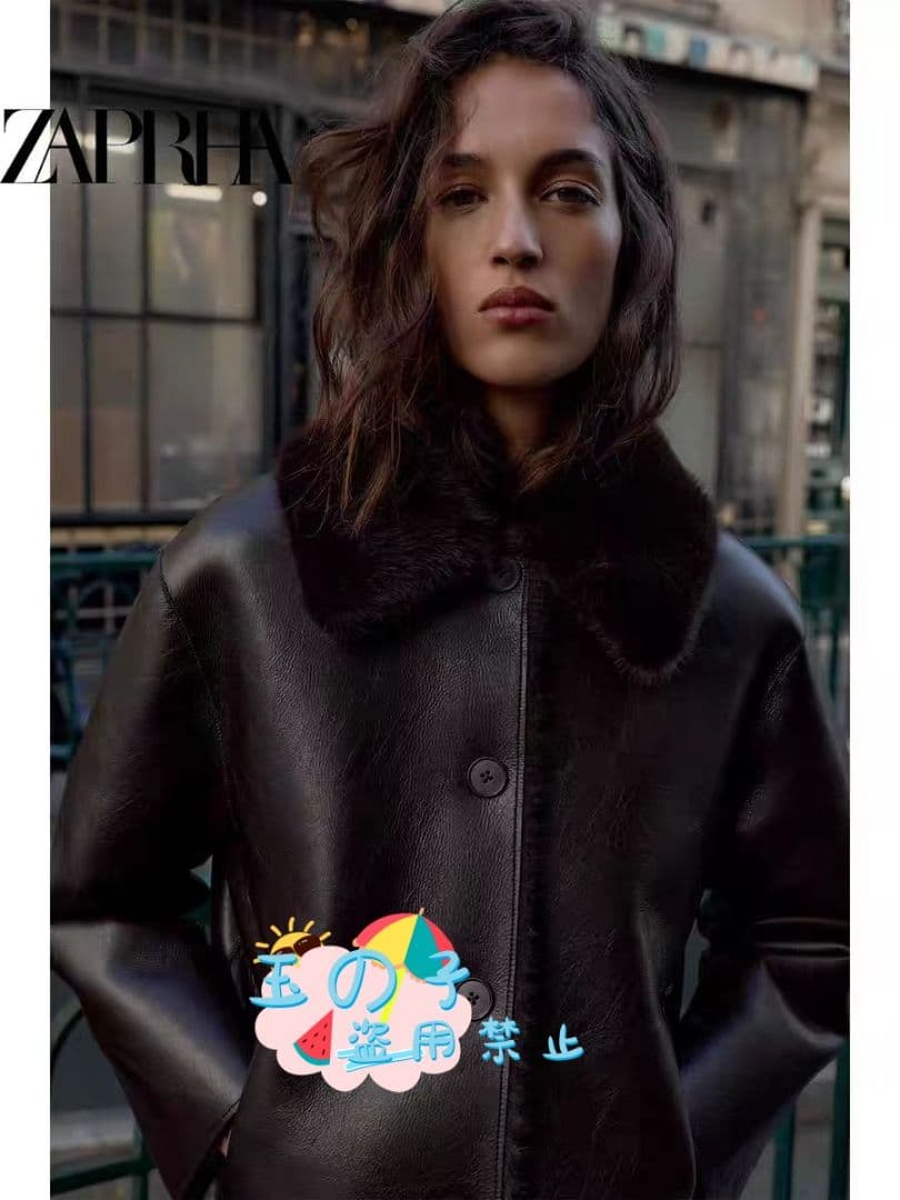 未使用ZARA リバーシブルダブルフェイスフェイクレザージャケットM