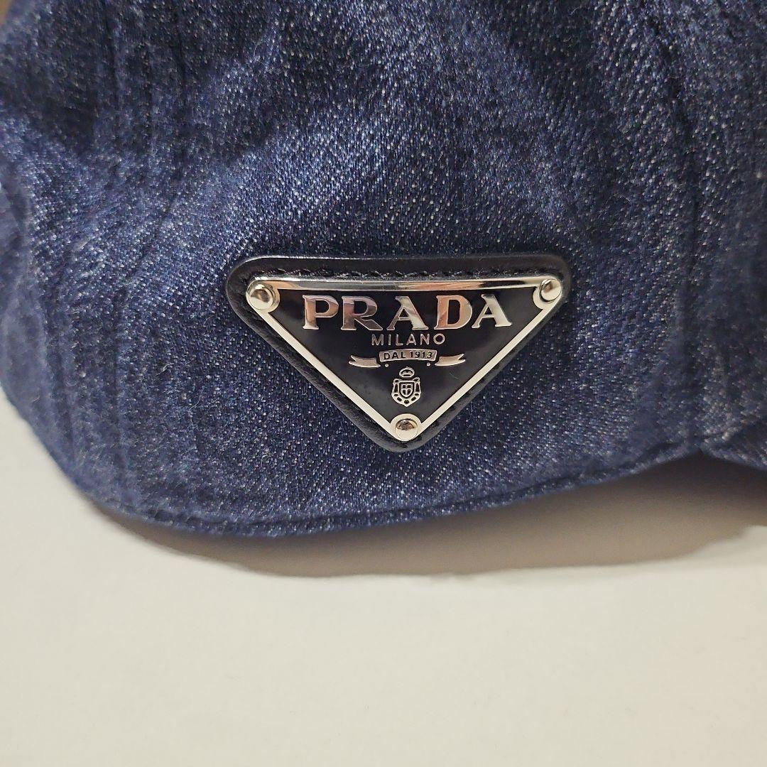 PRADA ダークデニム ベースボールキャップ