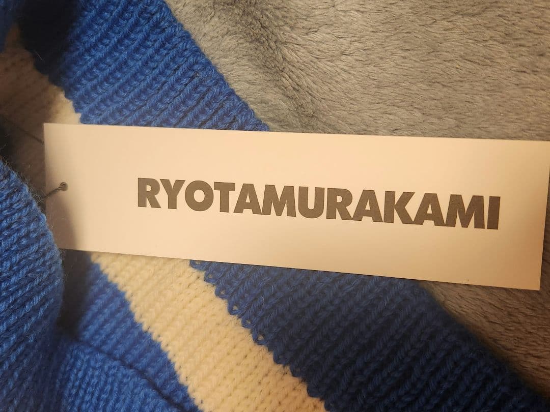 RYOTAMURAKAMI♡アートプリント付き青白ストライプニット♡定価9万円
