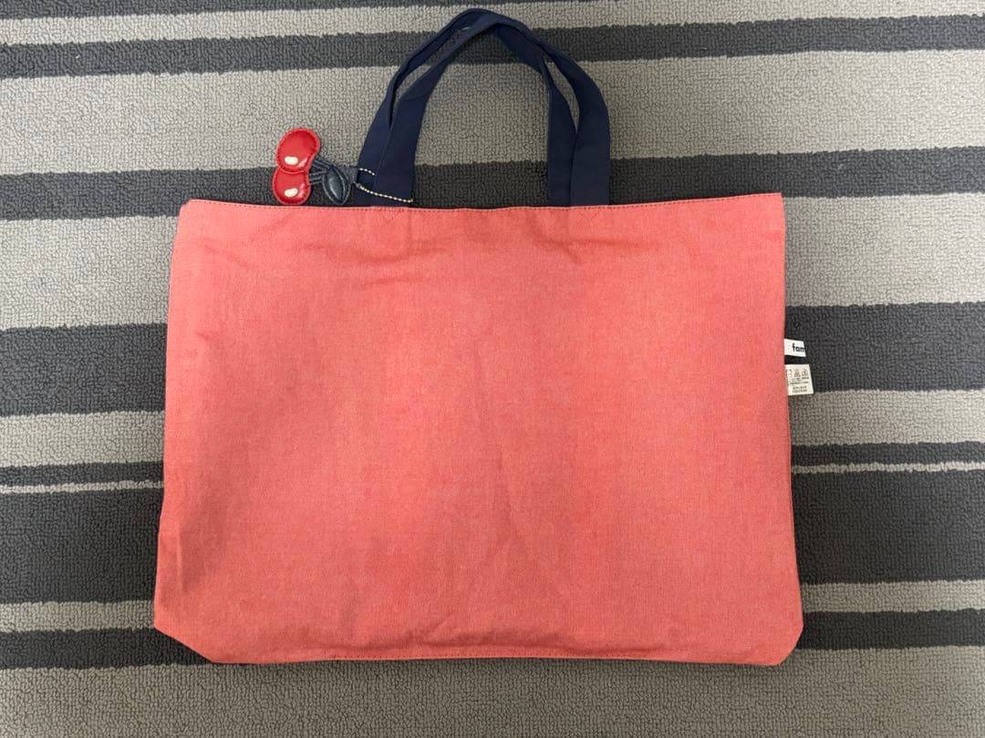 【メルかあさん】familiar チェリー刺繍 レッスンバッグ