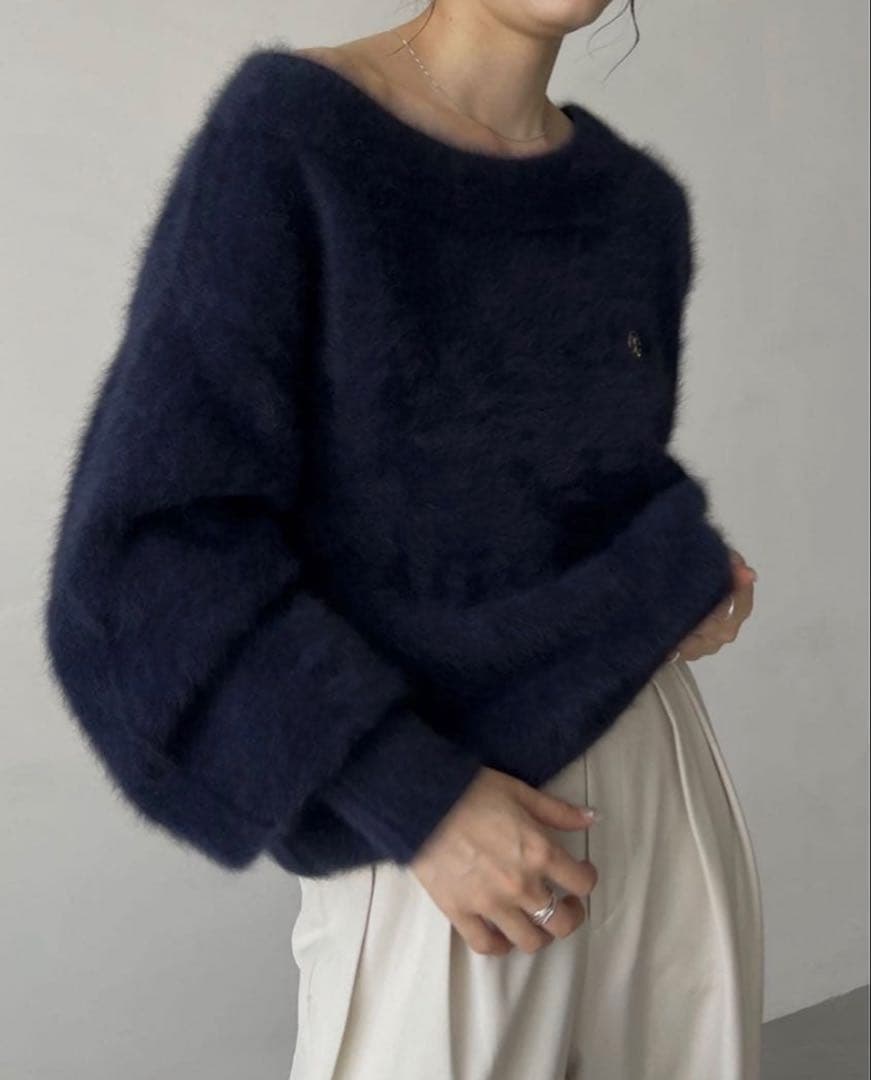 美品　capricieux le'mage FOXカシミアボートネックニット