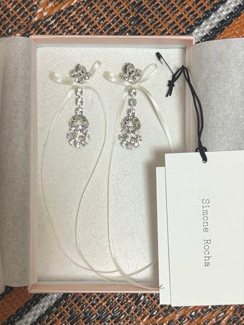 Simone Rocha クリスタルリボンピアス【新品】