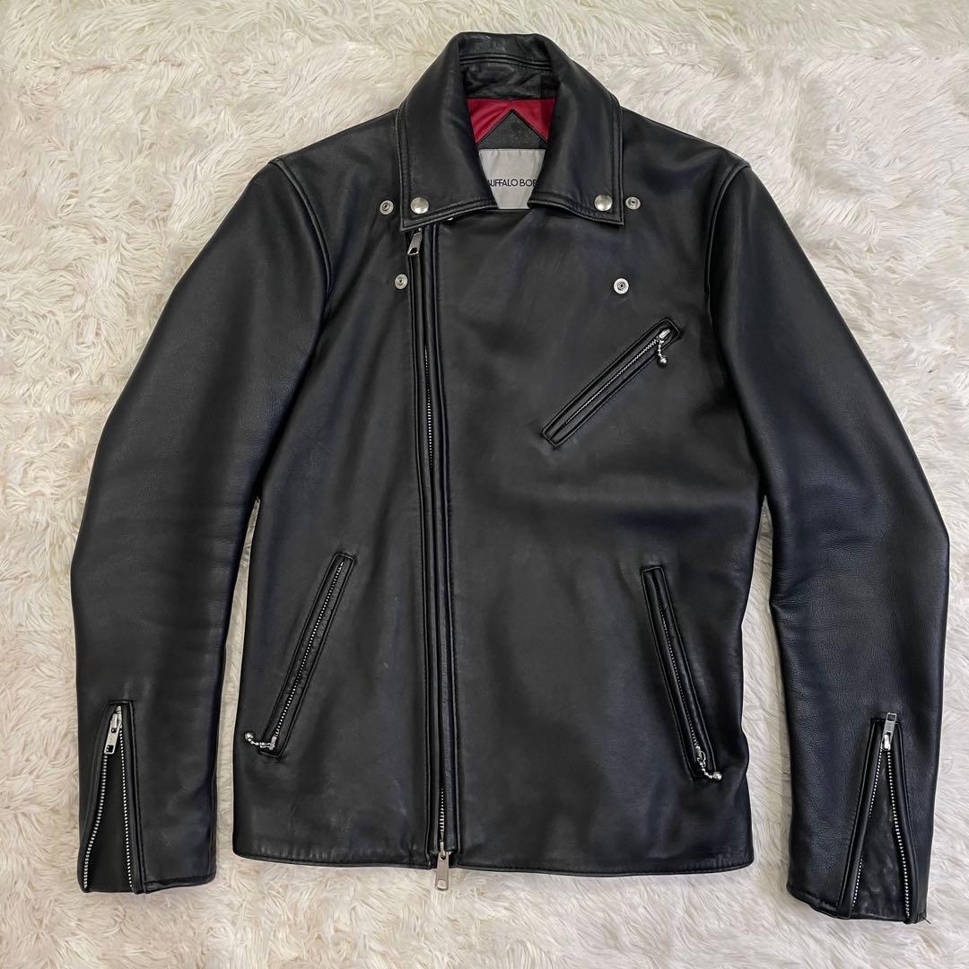 BUFFALO BOBS PUREGOLD ダブルライダース 羊革 ブラック