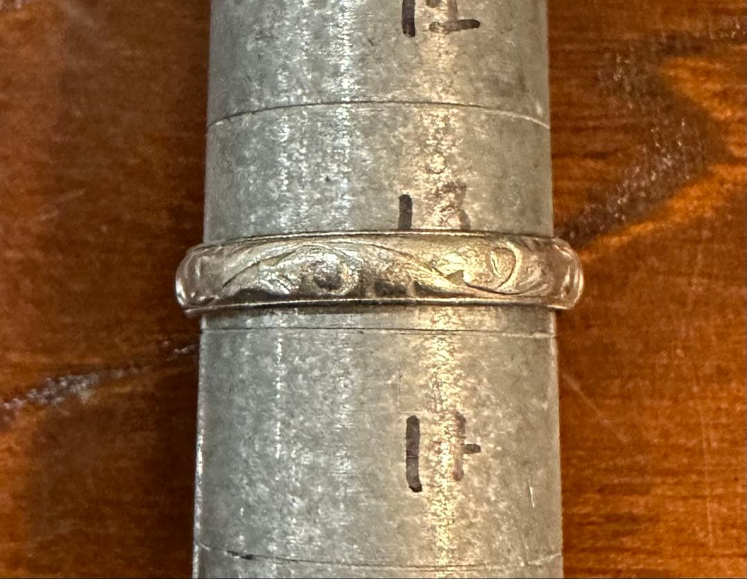 昭和レトロ　プラチナリング　13.5号