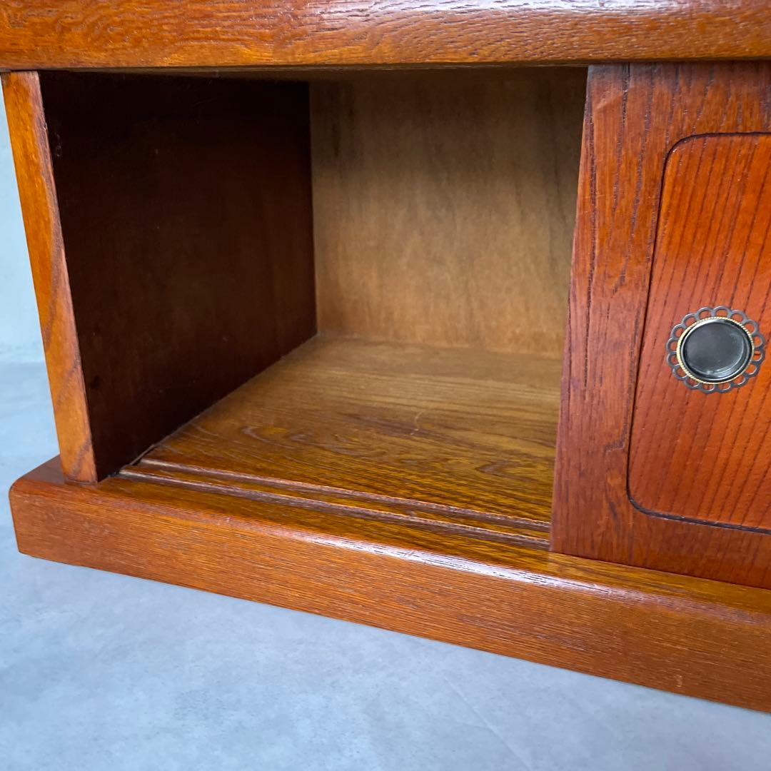 木製 欅調 違い棚 置床 和風家具 AVボード 和室