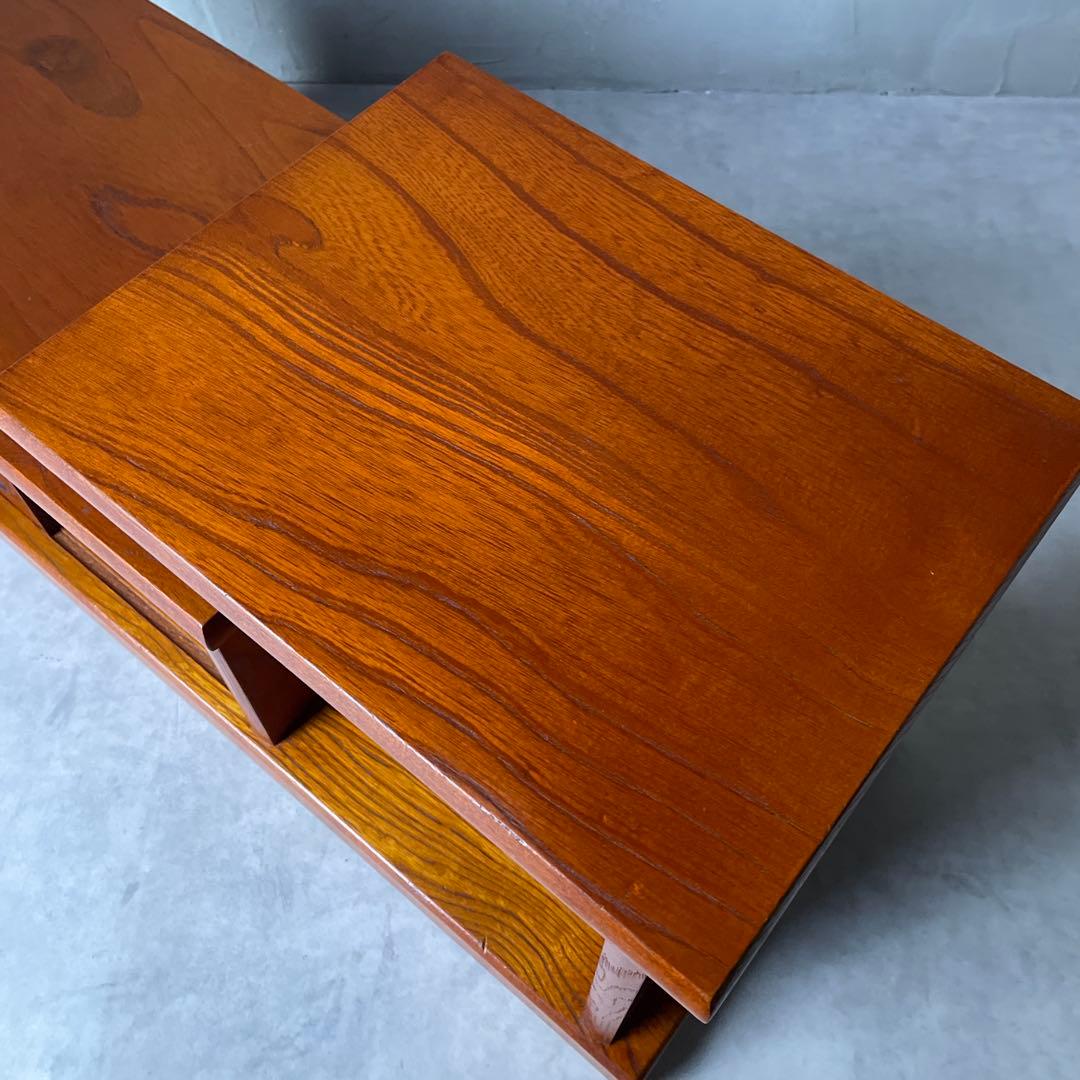 木製 欅調 違い棚 置床 和風家具 AVボード 和室