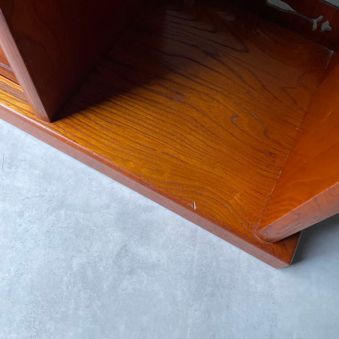 木製 欅調 違い棚 置床 和風家具 AVボード 和室