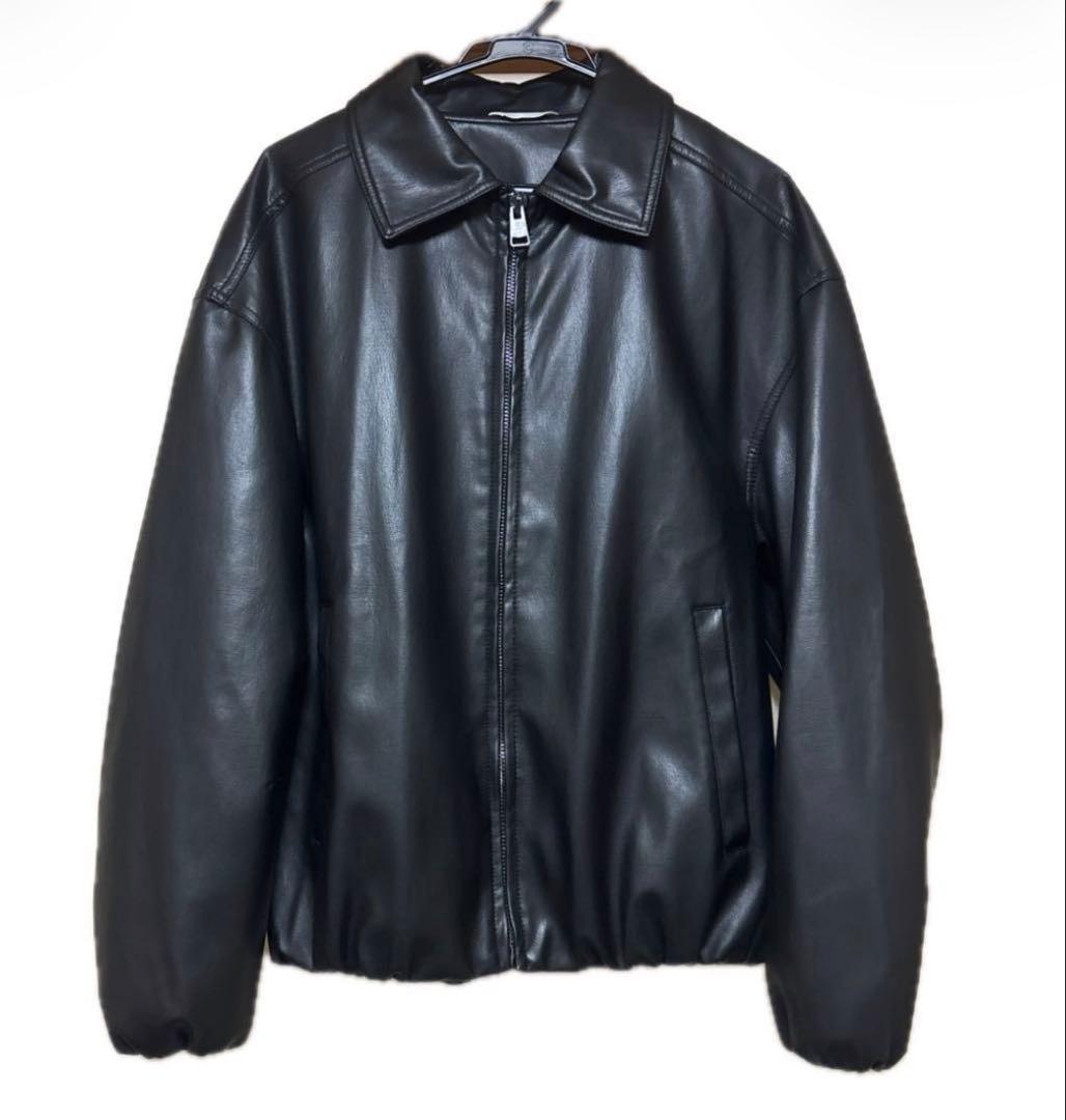 ZARA フェイクレザーボンバージャケット M