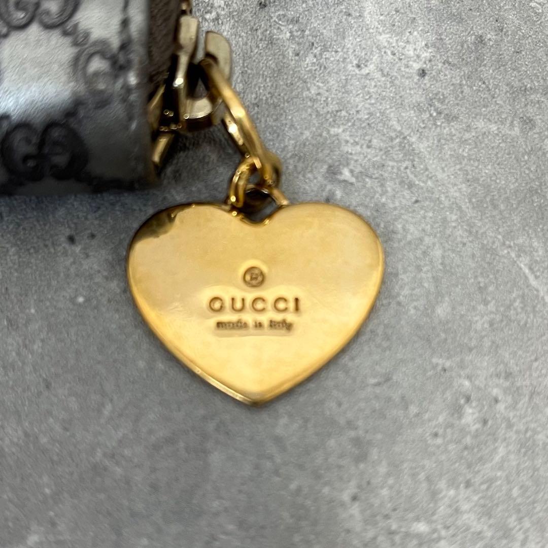 極美品✨ GUCCI ミニ 財布 ラウンドファスナー マイクロシマ レザー