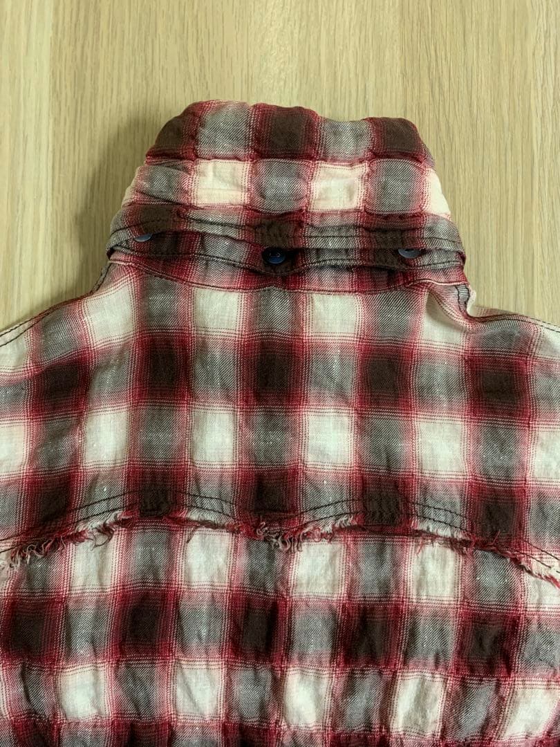 L.G.B. グラデーション チェックシャツ シワ加工 shirt 00s