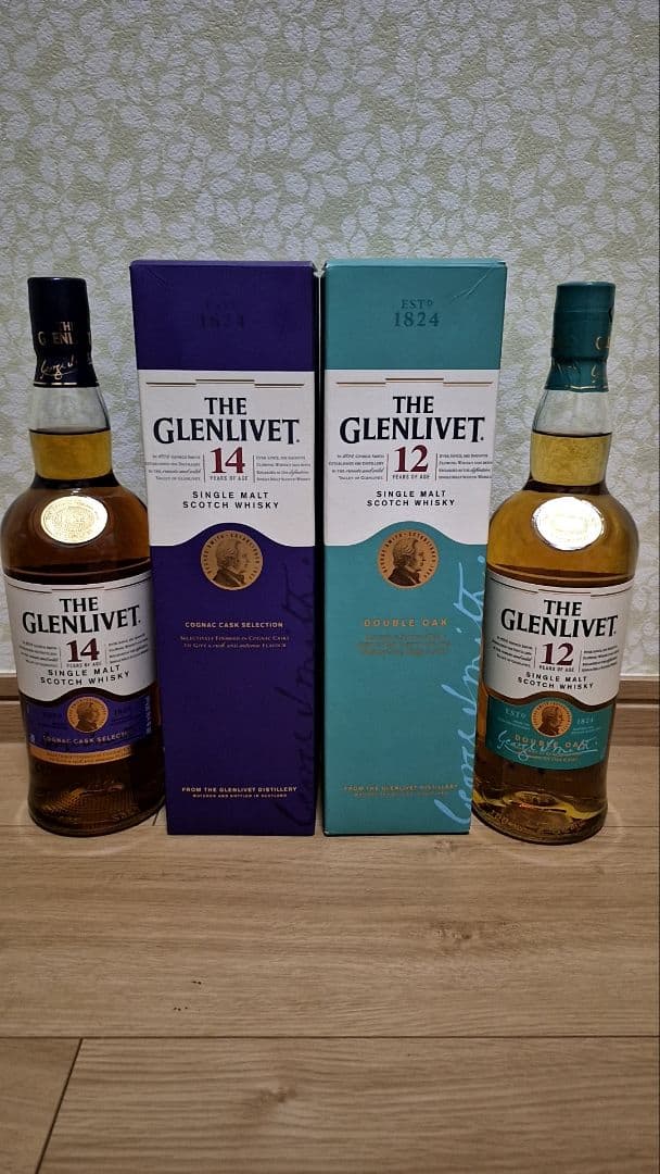 (値下げ！)グレンリベット12年&14年 2本セット