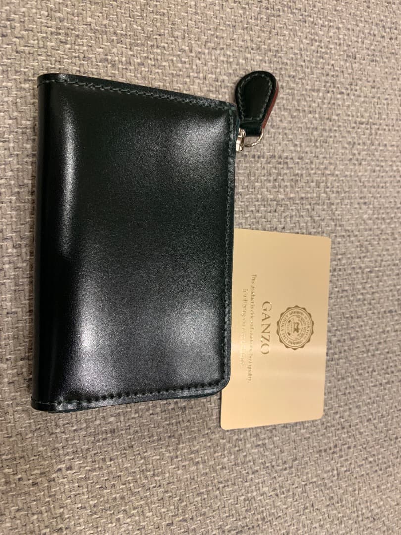 ガンゾ　コードバンL字ファスナー小銭入れ