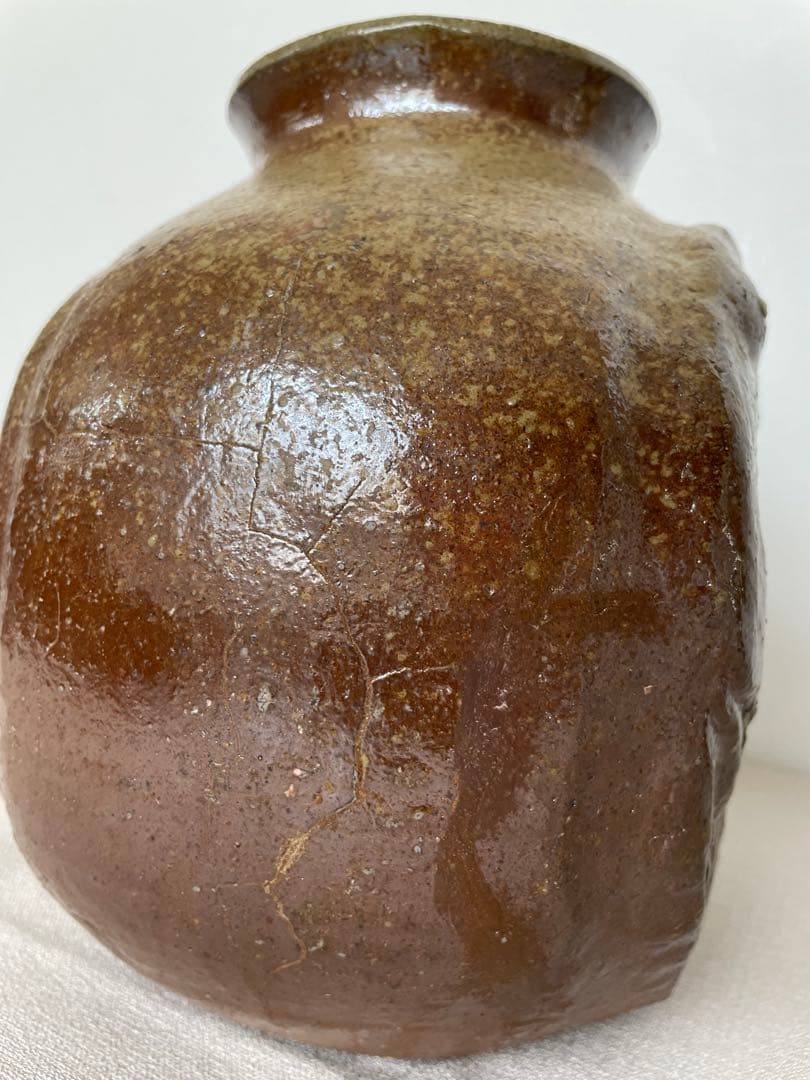 備前焼　岡本錦朋　花器　箱無し