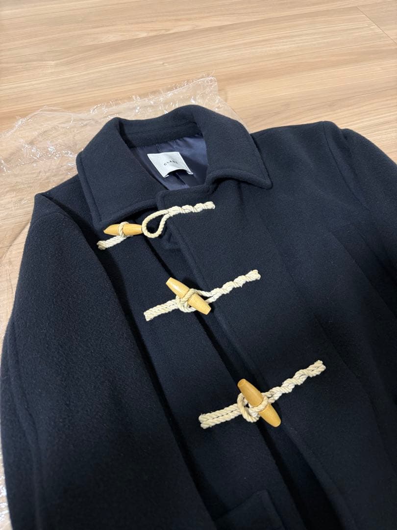 OVER MAXI DUFFLE COAT ネイビー サイズ0